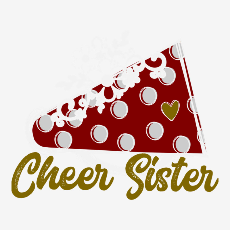 Cheer Sister Shirt, Maroon Megaphone Heart Flower Accent Pullover Hood Adjustable Cap by cm-arts | Artistshot