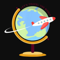 Let's Travel The World Airplane Globe Crop Top | Artistshot