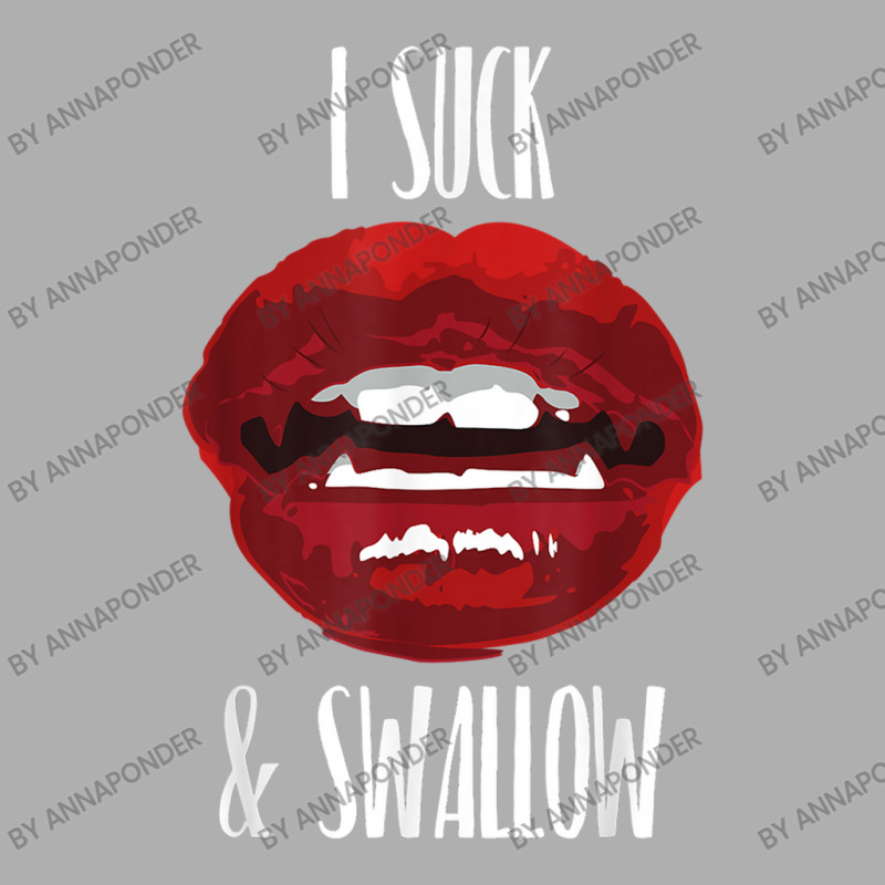 I Suck And Swallow Sexy Vampire Fangs Halloween Costume Ladies Fitted T-Shirt by annaponder | Artistshot