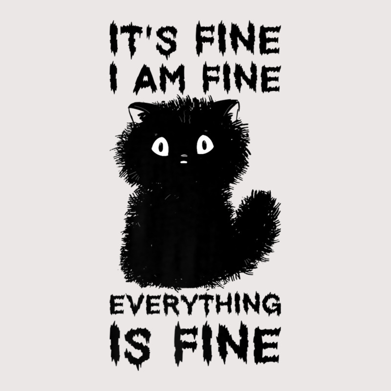 It's Fine I'm Fine Everything Is Fine Stressed Out Black Cat Premium T Pocket T-Shirt by cm-arts | Artistshot