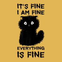 It's Fine I'm Fine Everything Is Fine Stressed Out Black Cat Premium T Vintage Hoodie And Short Set | Artistshot