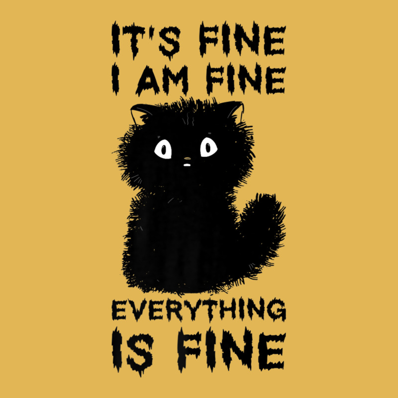 It's Fine I'm Fine Everything Is Fine Stressed Out Black Cat Premium T Vintage Hoodie And Short Set by cm-arts | Artistshot