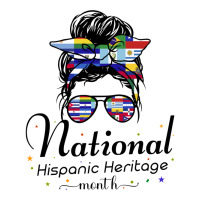 Vintage National Hispanic Heritage Month Latino Countries Messy Bun V-neck Tee | Artistshot