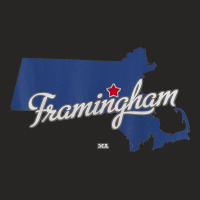 Framingham Massachusetts Ma Map T Shirt Ladies Fitted T-shirt | Artistshot