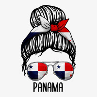 Panama For Girls And Women, Messy Bun Panamanians Flag Ladies Fitted T-shirt | Artistshot