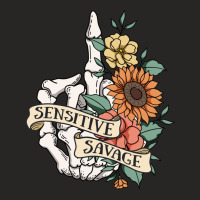 Halloween Floral Skeleton Sensitive Savage Wildflowers Tee Pullover Ho Ladies Fitted T-shirt | Artistshot