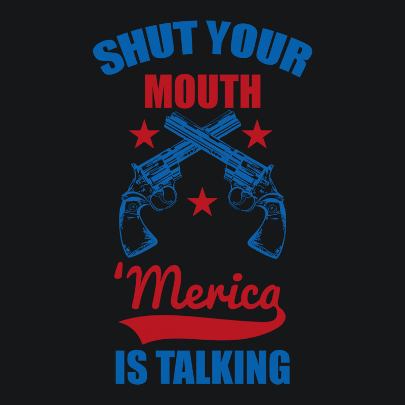 Shut Your Mouth 'merica Is Talking Fleece Short | Artistshot