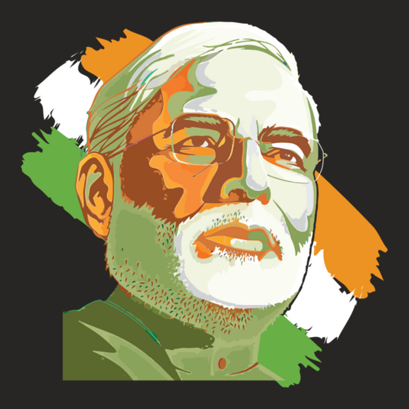 Narendra Modi India Prime Minister Namo Bjp Supporter Ladies Fitted T-Shirt by cm-arts | Artistshot