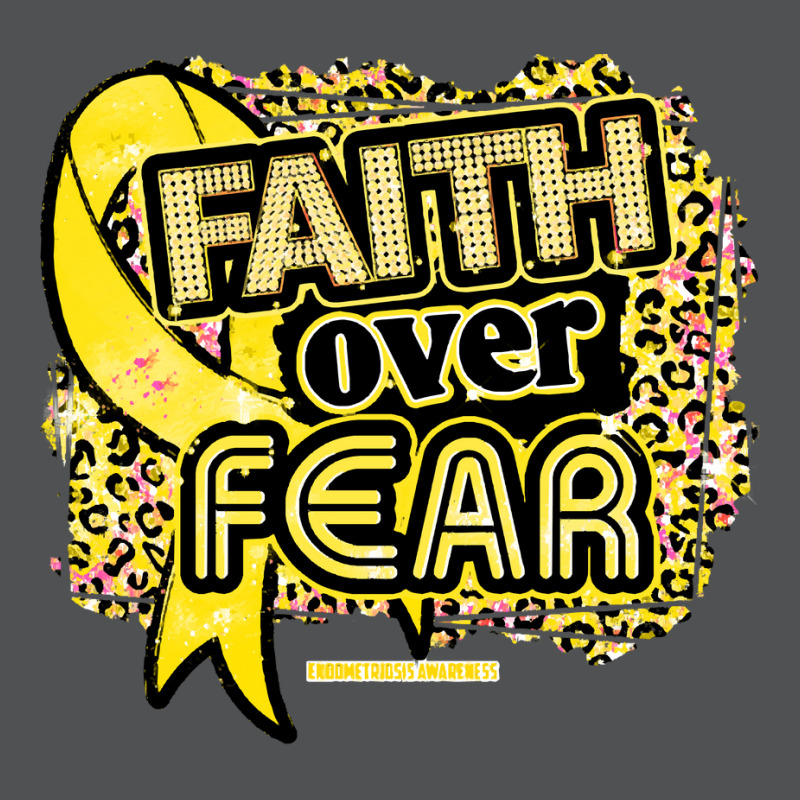 Endometriosis T  Shirt Endometriosis Awareness  Ribbon Faith Over Fear Men's Long Sleeve Pajama Set by hardlyvagabond | Artistshot