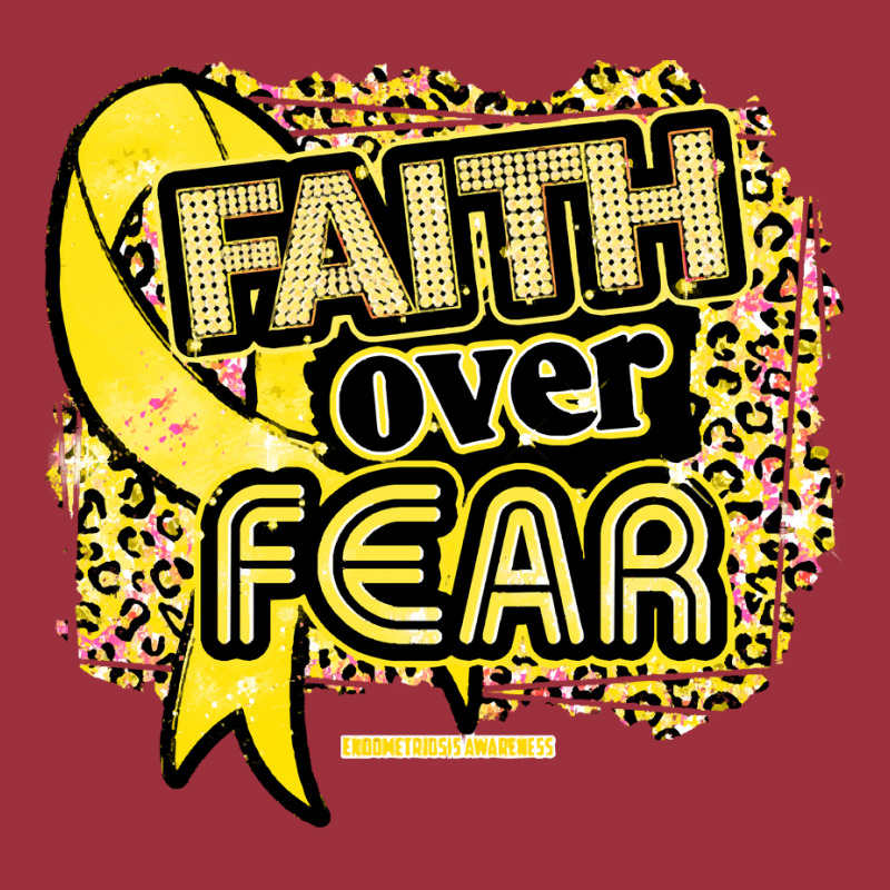 Endometriosis T  Shirt Endometriosis Awareness  Ribbon Faith Over Fear Vintage Hoodie by hardlyvagabond | Artistshot