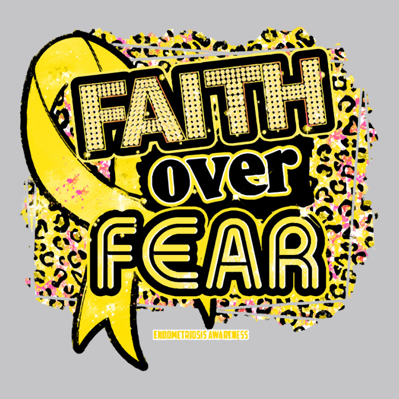 Endometriosis T  Shirt Endometriosis Awareness  Ribbon Faith Over Fear Baby Bodysuit by hardlyvagabond | Artistshot