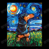 Black And Tan Dachshund Doxie Starry Night Dog Art By Aja Toddler 3/4 Sleeve Tee | Artistshot