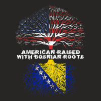 American Raised With Bosnian Roots Bosnia T Shirt Ladies Fitted T-shirt | Artistshot