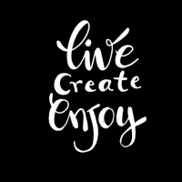 Live Create Enjoy  Hand Lettering Inscription. Motivational Quote. Adjustable Cap | Artistshot