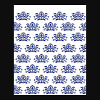 Blue Eastern Europe Onion Pattern, Batik Flower Pattern Graphic Crop Top | Artistshot