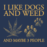 I Like Dogs And Weed And Maybe 3 People Men Denim Jacket | Artistshot