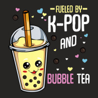 K-pop And Bubble Tea Hallyu Korean Fashion Music Lover Ladies Fitted T-shirt | Artistshot