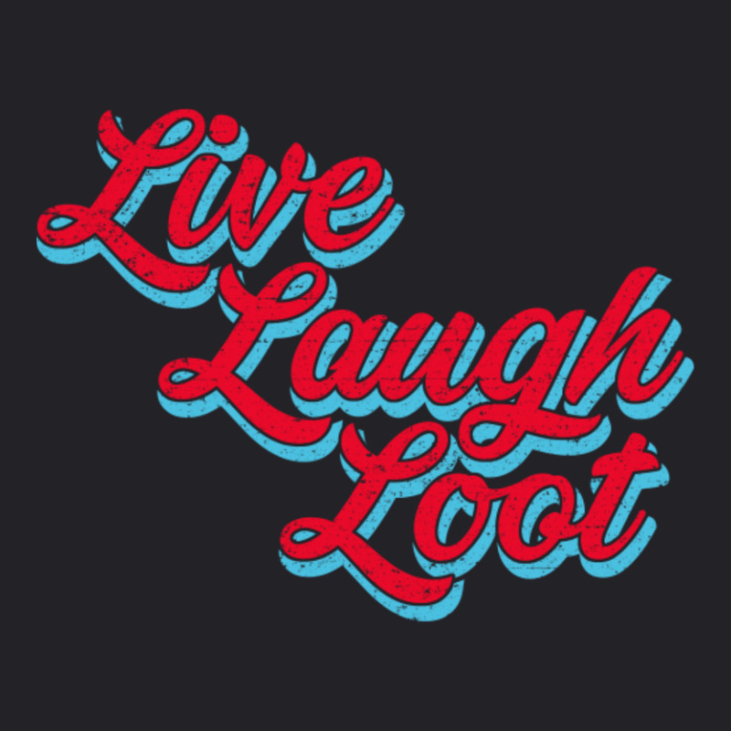 Live Laugh Loot (worn - Red Cyan) Youth Tee by Kuwannin528 | Artistshot