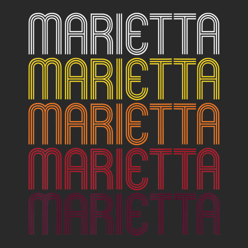 Marietta Retro Wordmark Pattern Vintage Style Printed Hat | Artistshot