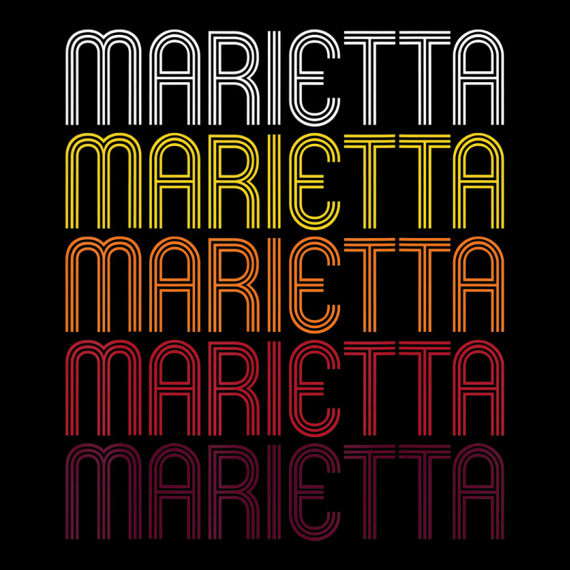 Marietta Retro Wordmark Pattern Vintage Style Kids Cap | Artistshot