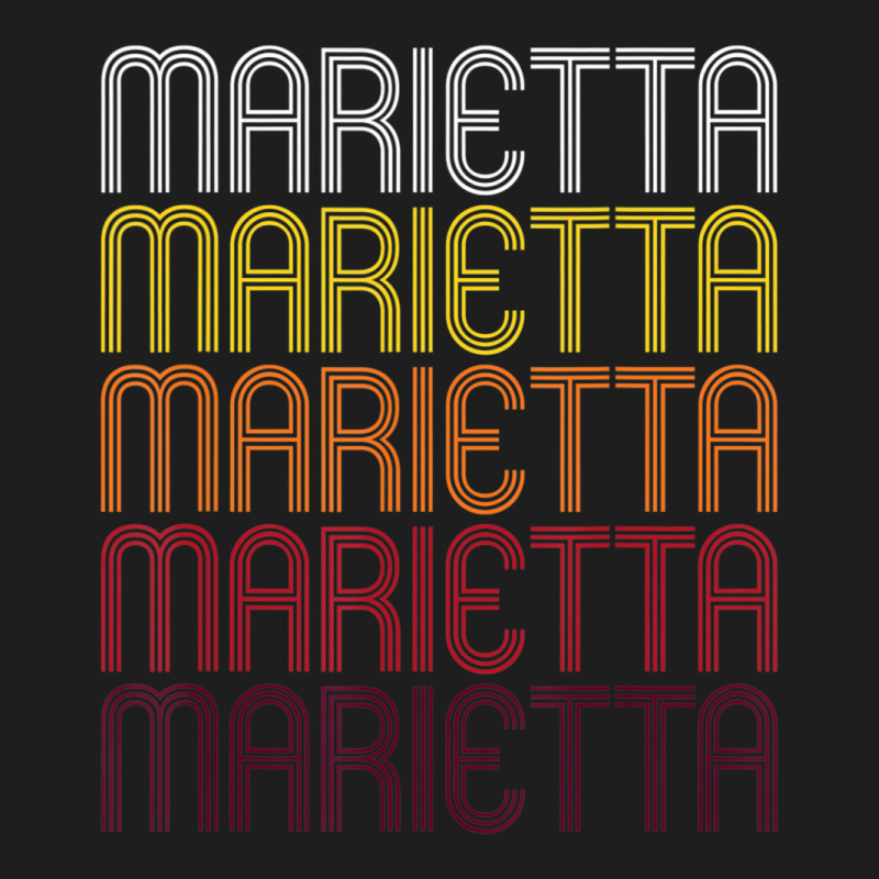 Marietta Retro Wordmark Pattern Vintage Style Classic T-shirt | Artistshot