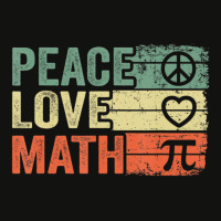 Peace Love Math Vintage Math Nerd Retro Math Teacher Scorecard Crop Tee | Artistshot