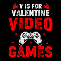 V Is For Video Games Valentine Valentines Day St. Valentines Day 2022  Cropped Hoodie | Artistshot