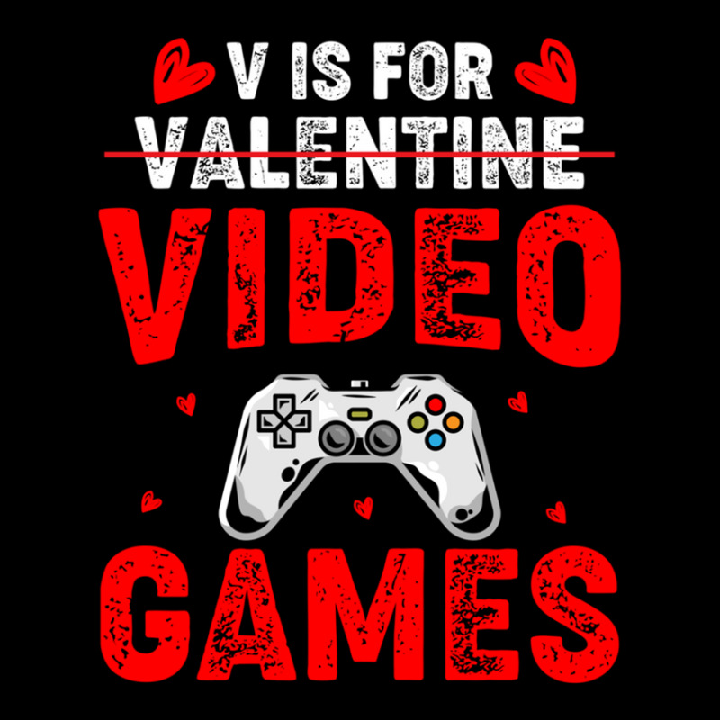 V Is For Video Games Valentine Valentines Day St. Valentines Day 2022  Cropped Hoodie by MathiasKaufman | Artistshot