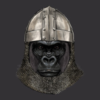 Medieval Gorilla Knight Warrior Gorilla Primate Animal Lover Vintage Hoodie | Artistshot