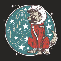 Laika Dog Sputnik Space Space Ussr Ladies Fitted T-shirt | Artistshot