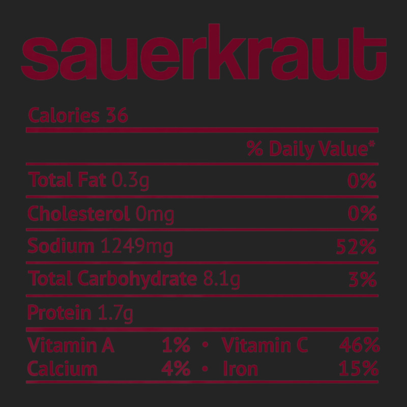 Sauerkraut Nutrition Fact Funny Thanksgiving Christmas Premium T Shirt 3/4 Sleeve Shirt by cm-arts | Artistshot