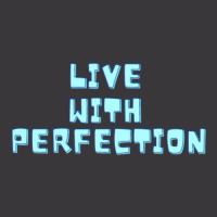 Live With Perfection Baby Blue Typography Aesthetic Ladies Curvy T-shirt | Artistshot