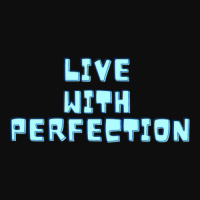 Live With Perfection Baby Blue Typography Aesthetic Crop Top | Artistshot