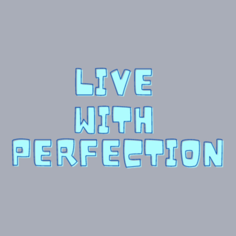 Live With Perfection Baby Blue Typography Aesthetic Tank Dress by Kuwannin528 | Artistshot