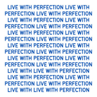 Live With Perfection Blue Pattern Aesthetic Sticker | Artistshot