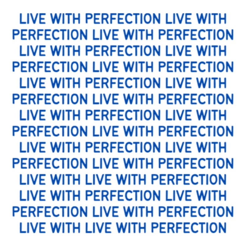 Live With Perfection Blue Pattern Aesthetic Sticker | Artistshot