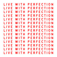 Live With Perfection Red Pattern Aesthetic Sticker | Artistshot