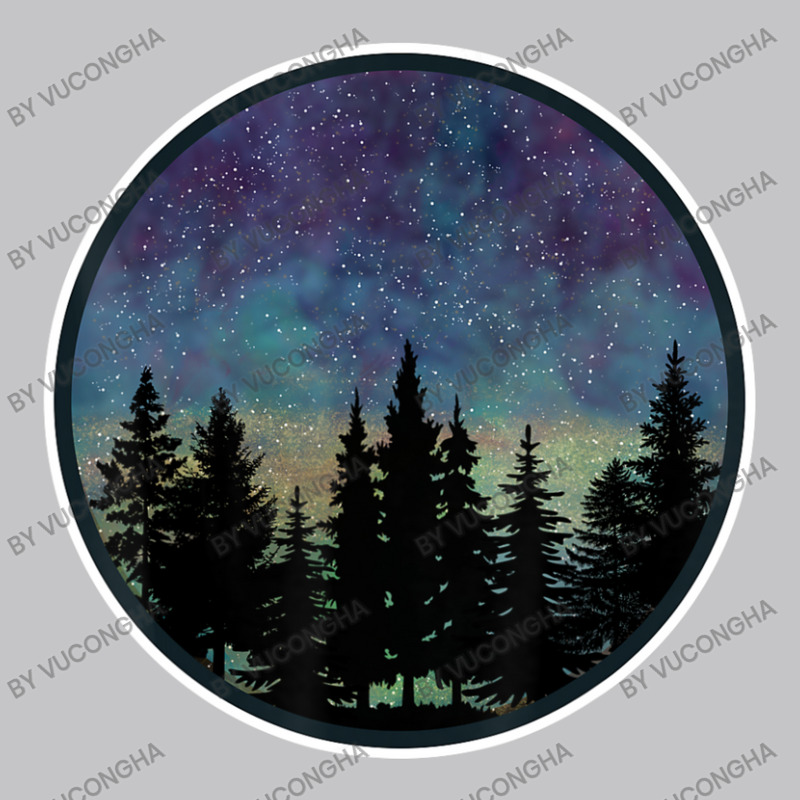 Forest Nightscape Silhouette Starry Night Sky. Baby Bodysuit by vucongha | Artistshot