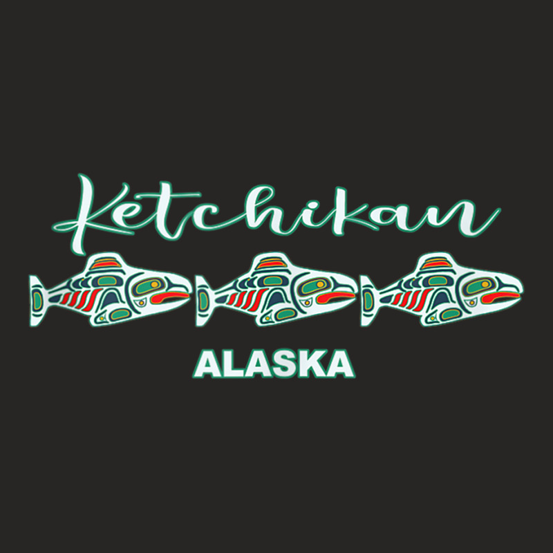 Ketchikan Alaska Native Art Salmon Fishing Capital Souvenir Tank Top Ladies Fitted T-Shirt by cm-arts | Artistshot