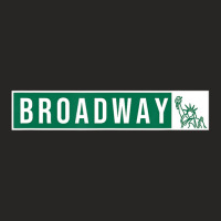 Musical Theater Broadway Street Sign Ladies Fitted T-shirt | Artistshot