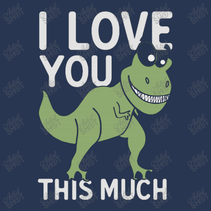 I Love You This Much T Rex Men Denim Jacket by saltomaiber | Artistshot