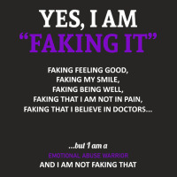 Emotional Abuse Awareness I Am Faking It - In This Family We Fight Tog Ladies Fitted T-shirt | Artistshot