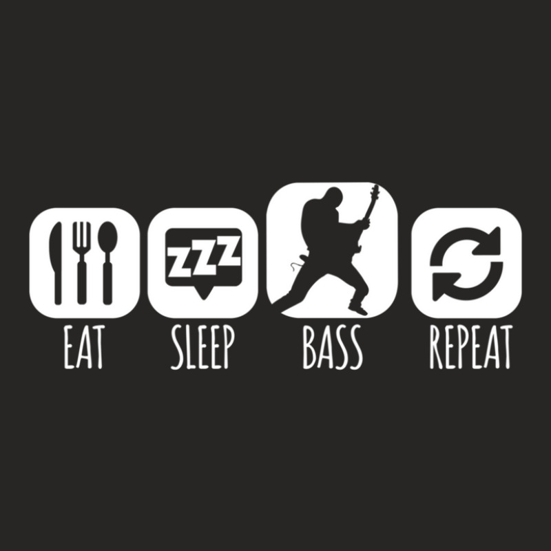 Eat Sleep Bass Bassist Music Mantra Ladies Fitted T-Shirt by MandyMOerke | Artistshot