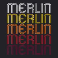 Merlin Retro Wordmark Pattern Vintage Style Youth Tee | Artistshot