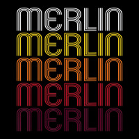 Merlin Retro Wordmark Pattern Vintage Style Youth Zipper Hoodie | Artistshot