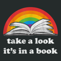 Take A Look It's In A Book Reading Vintage Retro Rainbow T Shirt Women's Triblend Scoop T-shirt | Artistshot