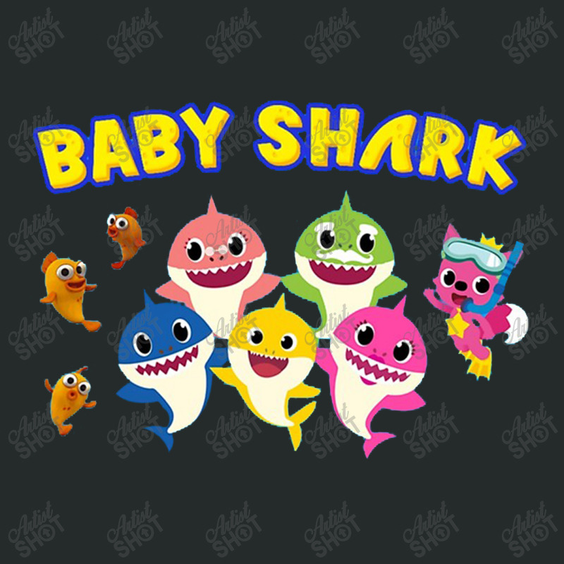 Happy Pinkfong Baby Shark Friends Cartoon Characters Women's Triblend Scoop T-shirt by jrestima | Artistshot