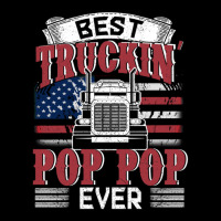 Best Truckin Pop Pop Ever American Flag Father's Day V-neck Tee | Artistshot