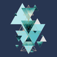 Geometric Triangle Compilation In Teal Men Denim Jacket | Artistshot