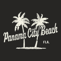 Panama City Beach Florida Vintage 70s Palm Trees Ladies Fitted T-shirt | Artistshot